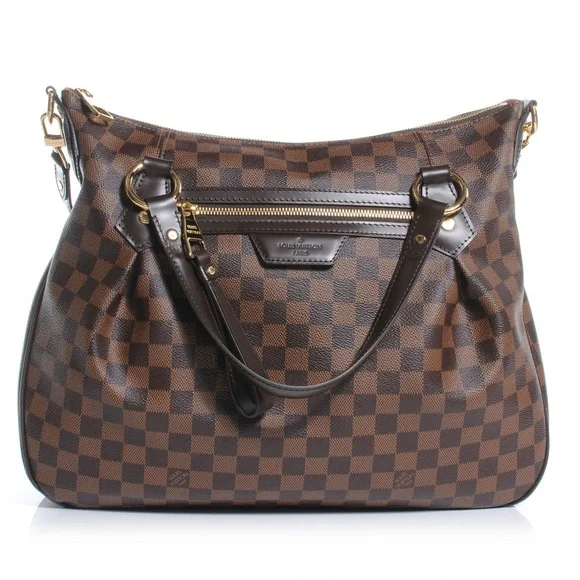 Authentic Louis Vuitton Damier Ebene Evora MM Adjustable Handbag Tote RETIRED - Picture 2 of 16